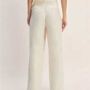Everlane Bone Cream The Linen Way-High Drape Pants Size 6
